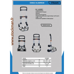 Stockman Diable aluminium pliable 200 Kg STR200N Kobleo