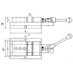 Dolex Etau serrage par came/serrage hydraulique 600H ouverture 90mm Long 230 Dolex Kobleo