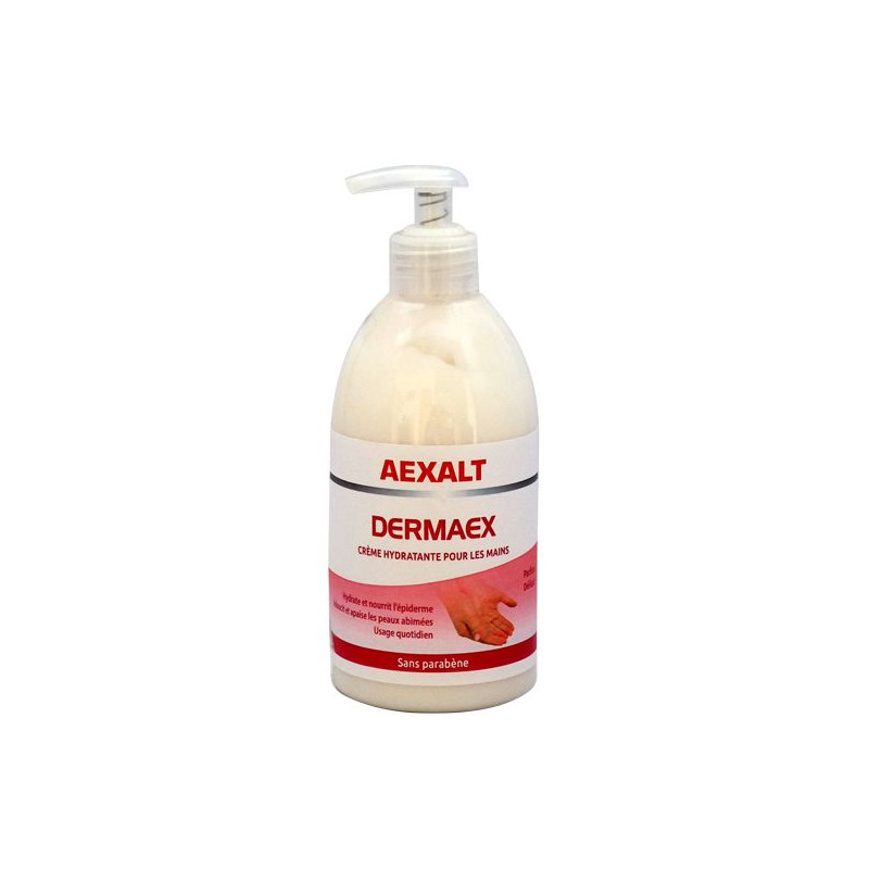 Aexalt Flacons pompe 500 ml Crème hydratante les mains après travaux DERMAEX  Kobleo