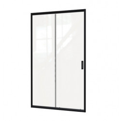 Ondée Façade coulissante 140 cm ép. 6 mm accès de face coloris noir mat NAPA Kobleo