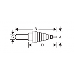 Bahco Foret étagé pour tôle métallique 6 à 37 mm 232-SD Kobleo