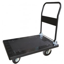Stockman Chariot plastique avec dossier rabattable 300 kg roues pneumatiques CP Kobleo