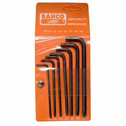 Bahco Jeu 7 clés mâles longues TORX Tamper finition phosphatée TR10 TR40 198 Bahco Kobleo
