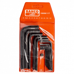 Bahco Jeu de 11 clés mâles 6 pans 2 à 12 mm finition phosphatée 1995M/11T Kobleo