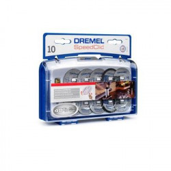 Dremel Jeu de 10 disques diam.38mm et adaptateur Speedclic Kobleo