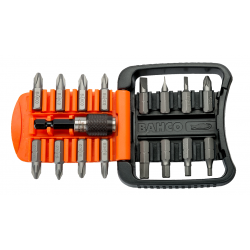 Bahco Jeu 17 pièces d'embouts 1/4 vis à fente/Phillips/Pozidriv/6 pans 59S Bahco Kobleo