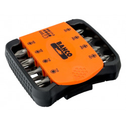 Bahco Jeu 17 pièces d'embouts 1/4 vis Pozidriv/Phillips/TORX Tamper/6 pans  Kobleo