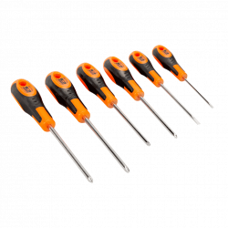 Bahco Jeu 6 tounevisVis fente/Phillips/Pozidriv poignée caoutchouc 3-4mm/PH1 Bahco Kobleo