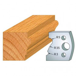 Leman Jeu de 2 fers profilés acier Ht.40 mm N°081 Leman Kobleo