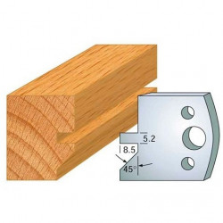 Leman Jeu de 2 fers profilés acier Ht.40 mm N°084 Leman Kobleo
