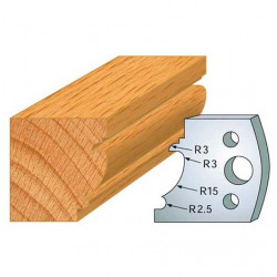 Leman Jeu de 2 fers profilés acier Ht.40 mm N°121 Leman Kobleo