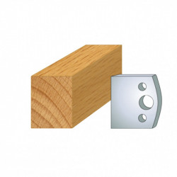 Leman Jeu de 2 contre-fers profilés Ht.40 mm N°000 Leman Kobleo