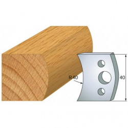Leman Jeu de 2 contre-fers profilés Ht.40 mm N°008 Leman Kobleo