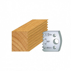 Leman Jeu de 2 contre-fers profilés Ht.40 mm N°077 Leman Kobleo