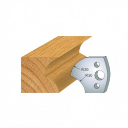 Leman Jeu de 2 contre-fers profilés Ht.40 mm N°120 Leman Kobleo