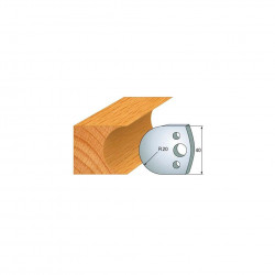 Leman Jeu de 2 contre-fers profilés Ht.40 mm N°131 Leman Kobleo
