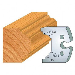 Leman Jeu de 2 fers profilés acier Ht.50 mm N°204 Leman Kobleo