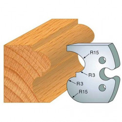 Leman Jeu de 2 fers profilés acier Ht.50 mm N°216 Leman Kobleo