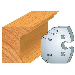 Leman Jeu de 2 fers profilés acier Ht.50 mm N°225 Leman Kobleo