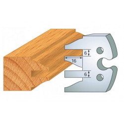 Leman Jeu de 2 Couteaux profilés acier Haut. 50 mm 855.232 Leman Kobleo