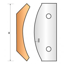 Leman Jeu de 2 fers profilés N°325 pour porte-outils Ht.90 mm Kobleo