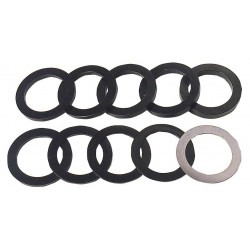 Leman Jeu de 10 bagues épaisseur 1 à 10 mm alésage 50 mm Kobleo