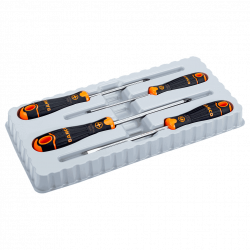 Bahco Jeu 4 tournevisVis Phillips etVis fenteBahcoFit poignée caoutchouc boî Bahco Kobleo