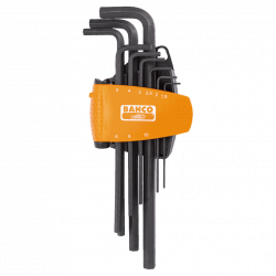 Bahco Jeu 9 clés mâles 6 pans longues 15 10mm support compact bi-matière BE Bahco Kobleo