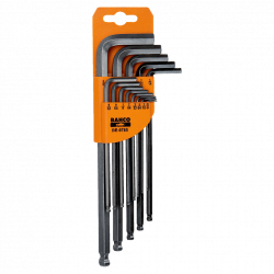 Bahco Jeu 13 clés mâles 6 pans tête sphérique dimensions pouces phosphatée B Kobleo