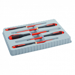 Bahco Jeu 5 tournevis ERGO isolésVDEVis fente et Pozidriv manche tri-matière Kobleo