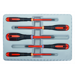 Bahco Jeu 5 tournevis ERGO isolésVDEVis fente et Pozidriv manche tri-matière Kobleo