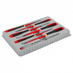 Bahco Jeu 7 tournevis ERGO isolésVDEVis fente et Pozidriv manche tri-matière Kobleo