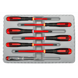 Bahco Jeu 7 tournevis ERGO isolésVDEVis fente et Pozidriv manche tri-matière Kobleo