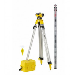 Stanley Kit niveau optique automatique x32 trépied aluminium 1.60 m Kobleo