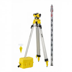 Stanley Kit niveau optique FATMAX grossisement x32 portée 60m/80m mire 5m AL32 Stanley Kobleo