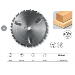 Leman Lame Carbure 350x30x20z Plates+Ar +4r /Bois Kobleo