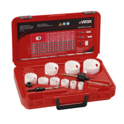Virax Kit plombier électricien Coffret 9 scies cloches 19-22-29-35-38-44-51 Virax Kobleo