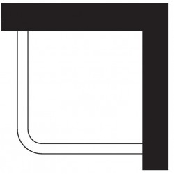 Bossini Kit porte-rideau d'angle en aluminium anodisé 80 x 80 Bossini Kobleo