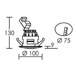 Aric Kit spot LED blanc Classo 6 W 450 lm Kobleo