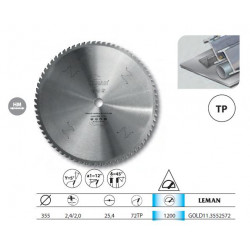 Leman Lame Carbure Micro-Grain 355x25,4x72z Tp / Metaux Kobleo