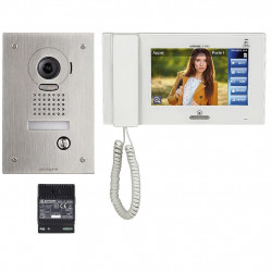 Aiphone Kit vidéo encastré platine JPDVF moniteur JP4MED alimentation PS2420D  Kobleo
