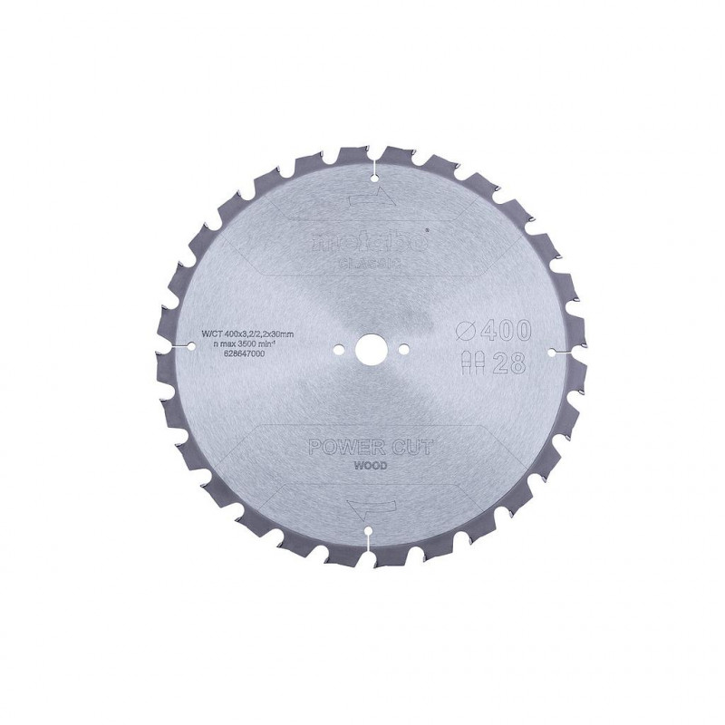 Metabo Lame de scie circulaire «power cut wood» classic 400x30x32 mm 28 dents Kobleo