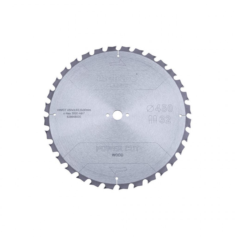 Metabo Lame de scie circulaire «power cut wood» classic 450x30x35 mm 32 dents Kobleo