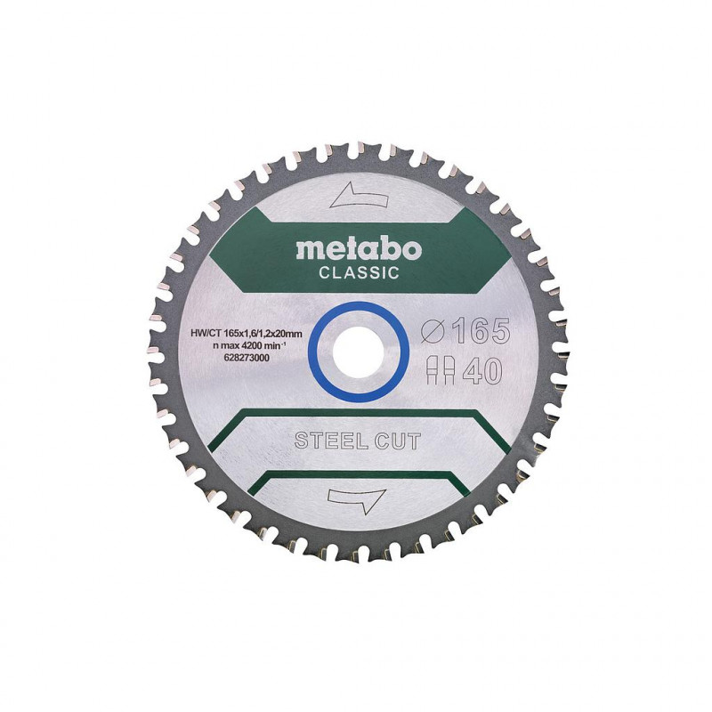 Metabo Lame de scie circulaire «steel cut» classic 165x16x20 mm 40 dents FZFA Kobleo