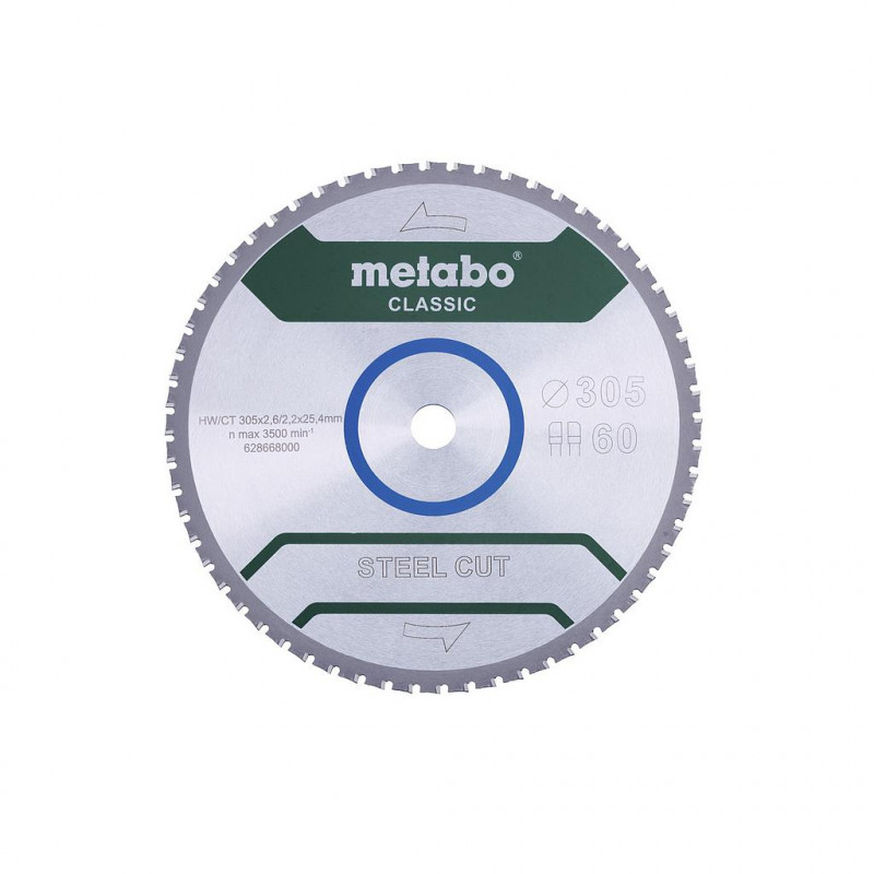 Metabo Lame de scie circulaire «steel cut» classic 305x26x254 mm 60 dents FZF Kobleo
