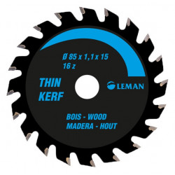 Leman Lame de scie circulaire portative fine 85x15mm 16 dents Kobleo