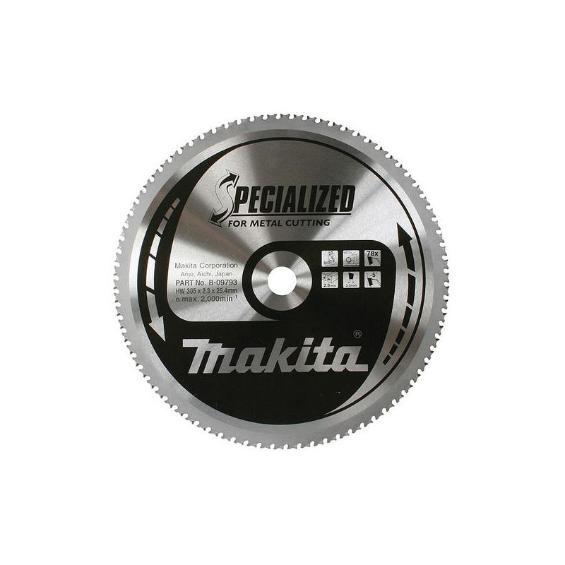 Makita Lame carbure Specialized Tôles minces Diam 305 mm B-09793 Makita Kobleo