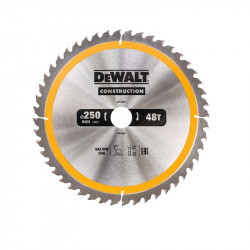 DeWalt Lame de scie circulaire stationnaire 250x30mm, 48 dents DT1957 DeWalt Kobleo