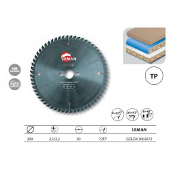 Leman Lame Hm Micro-Grain Mise à Format 300x30x72z Tp / Bois Stratifes Kobleo