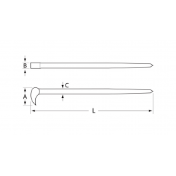 Bahco Levier spécial fer 400 mm coudée à 90° 3683 Bahco Kobleo